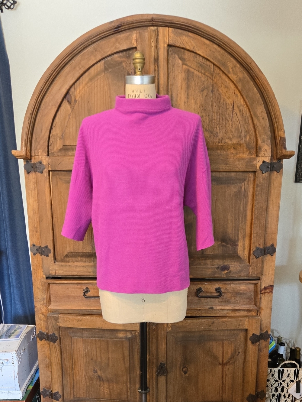 Ann Taylor Factory Fuchsia Turtleneck Sweater